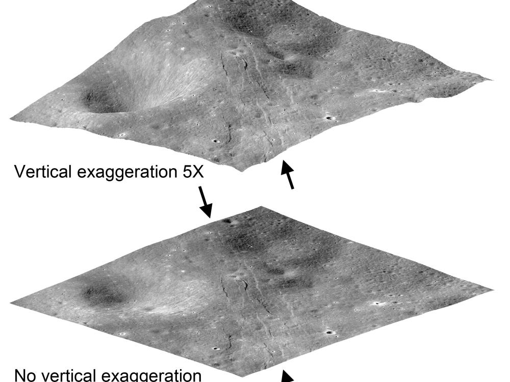 3-D View of Farside Graben