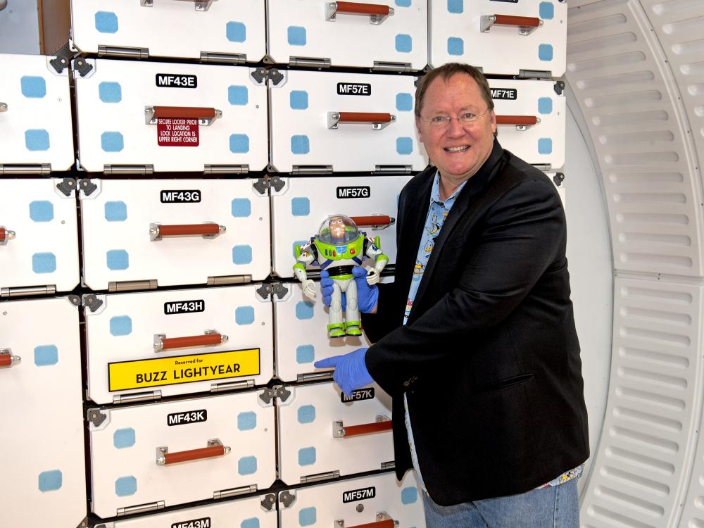 Buzz Lightyear and John Lasseter