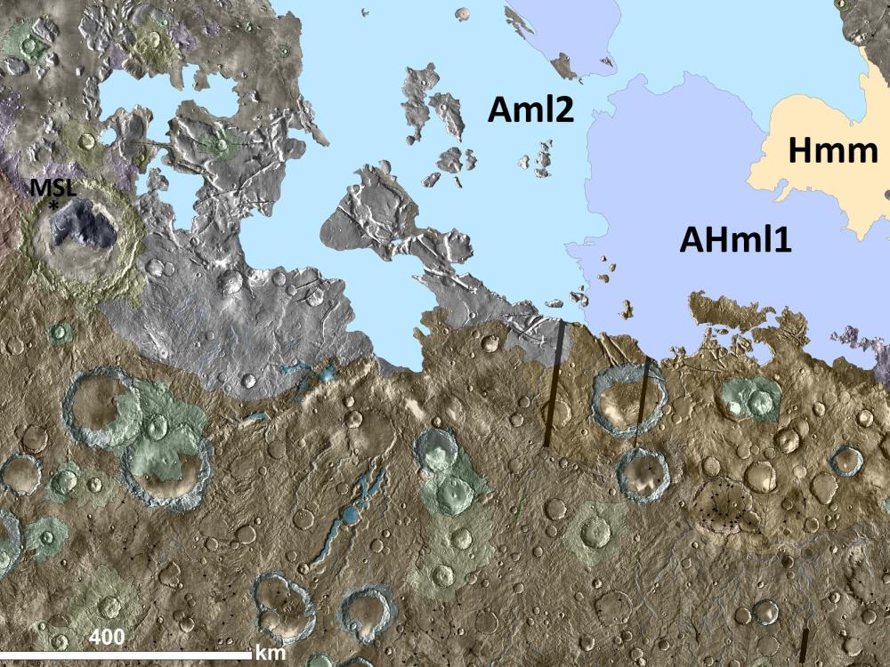 Geologic map of the MC-23 NW quadrangle on Mars