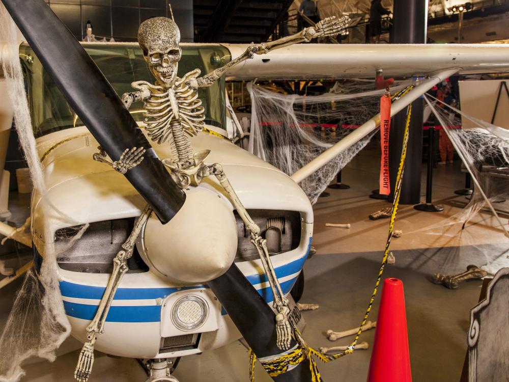 Skeleton On a Cessna