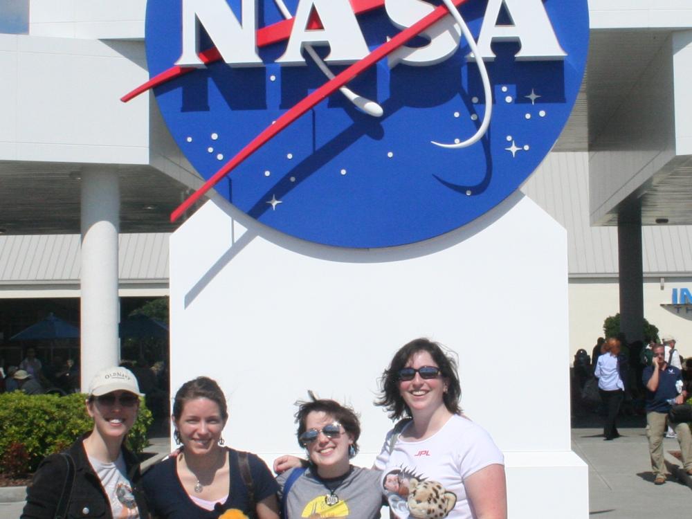 Visitors at the Kennedy Space Center