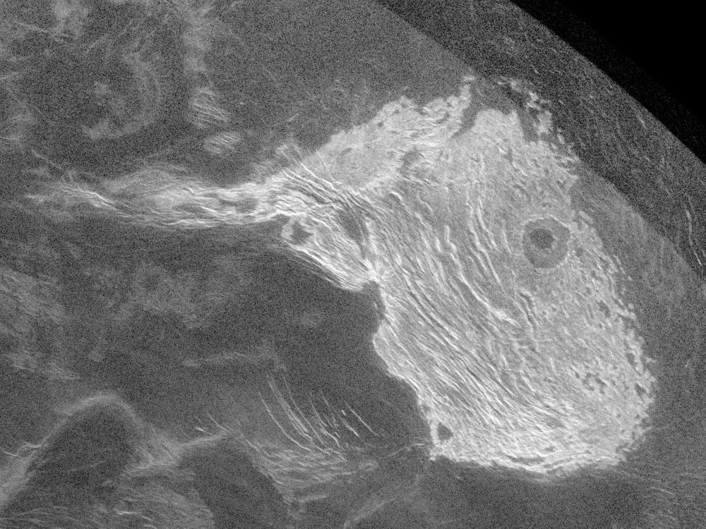 View of Venus from Earth: Radar Image of Maxwell Montes