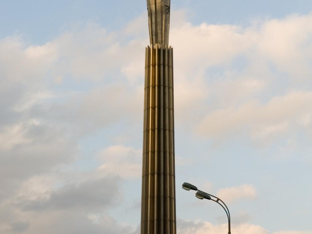 The monument to Gagarin in Moscow.