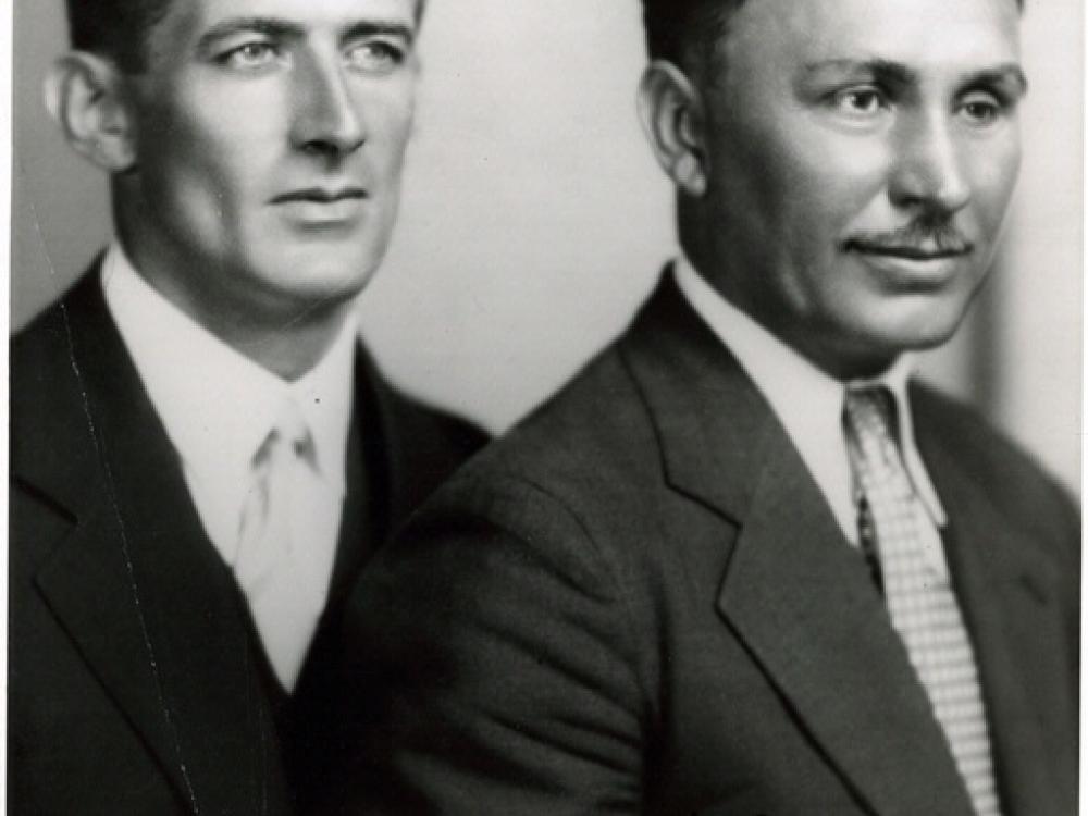 Portrait of Harold Gatty and Wiley Post