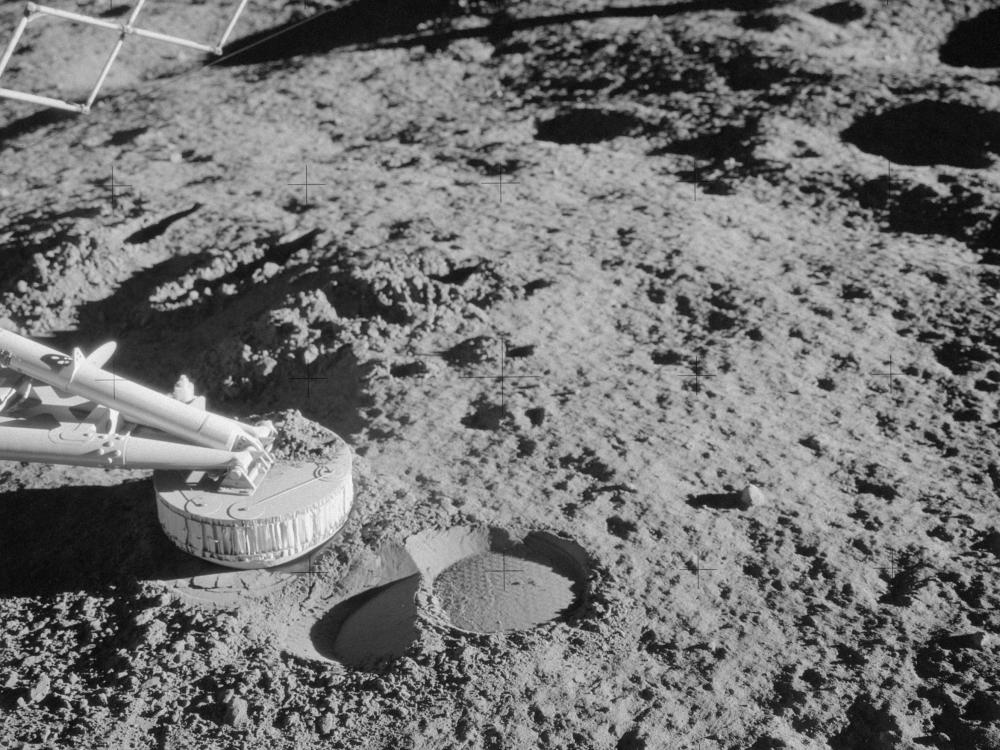 Surveyor 3 “Footprint” on Moon