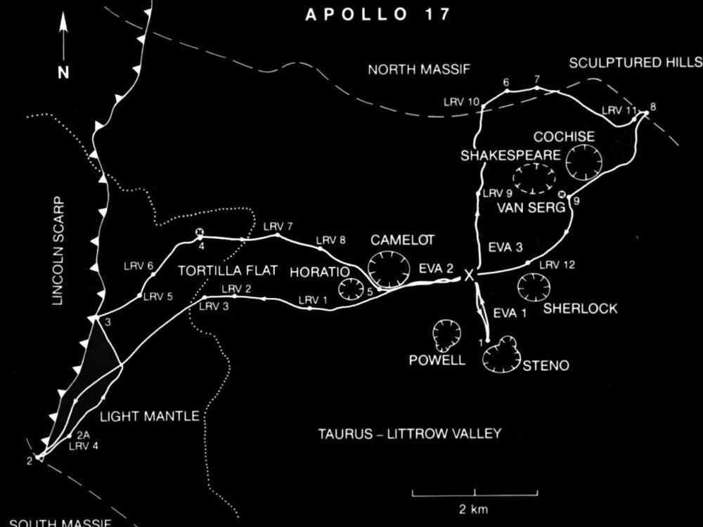 Apollo 17 Traverses