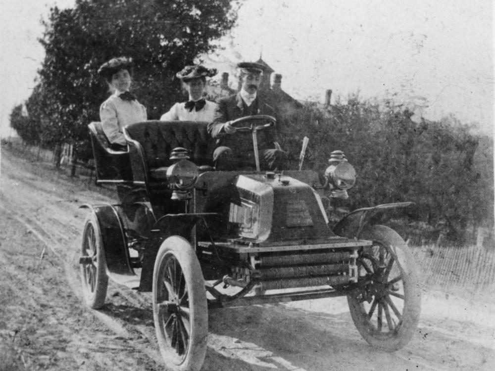 Katharine Wright in Early Automobile