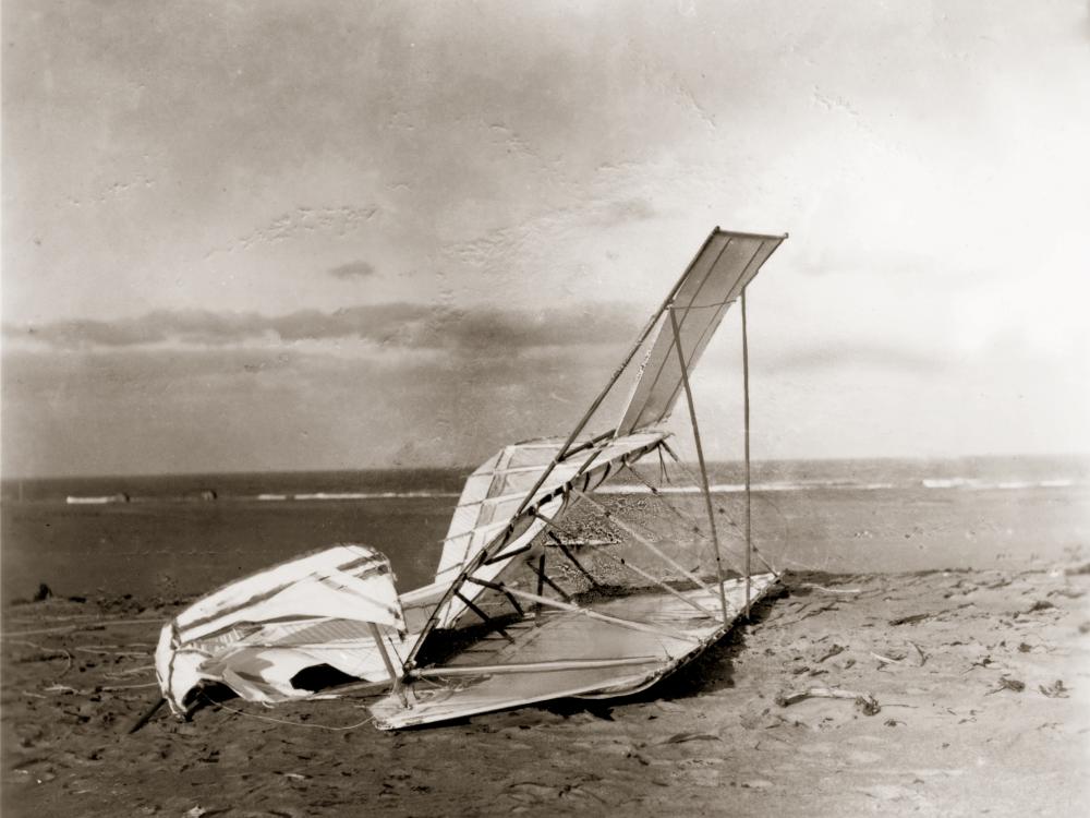 1900 Wright Glider Wrecked