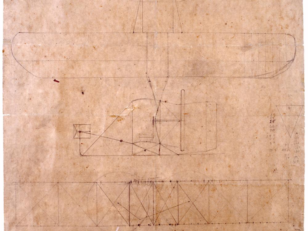 1903 Wright Flyer Sketch Repoduction