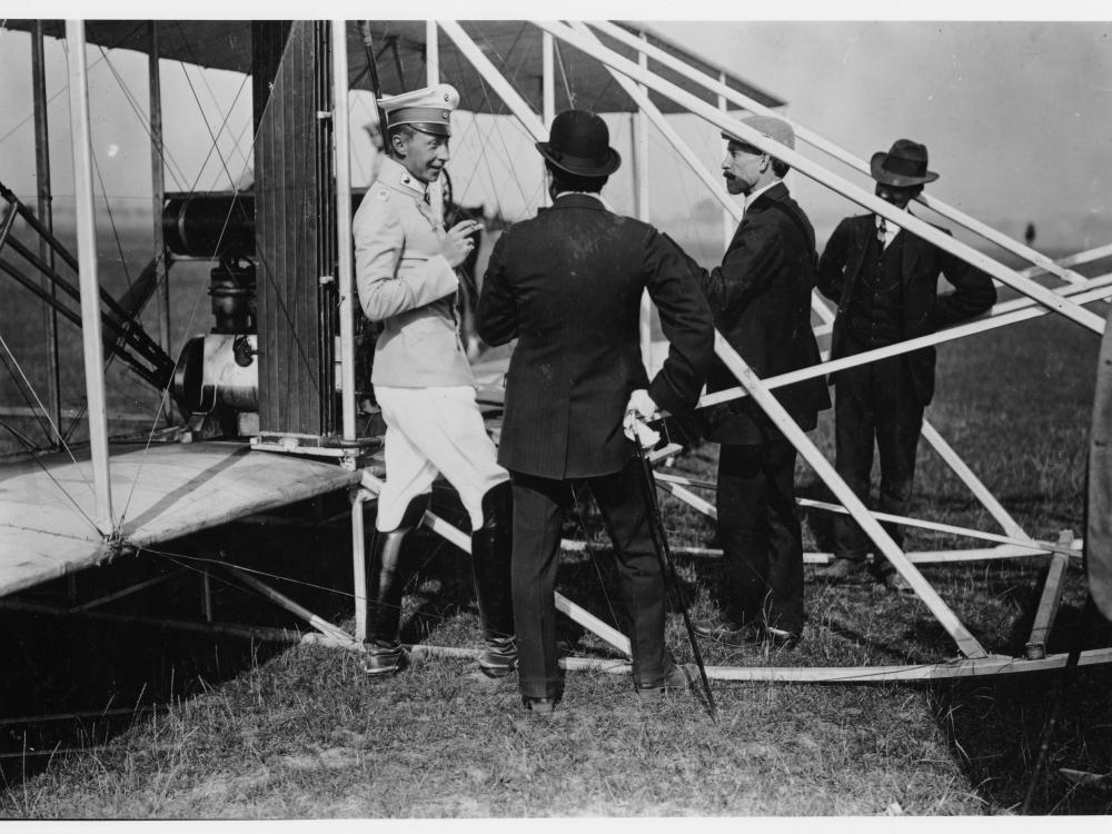 Crown Prince Friedrick Wilhelm with Wright Aircraft