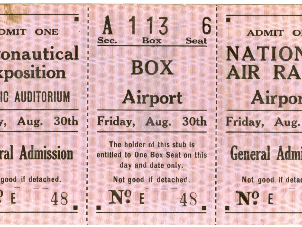 Admission Packet, 1935 National Air Races