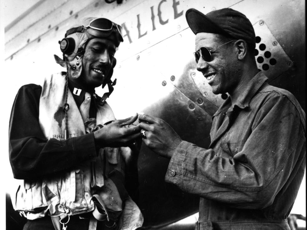 Capt. Wendell Pruit with his Crew Chief