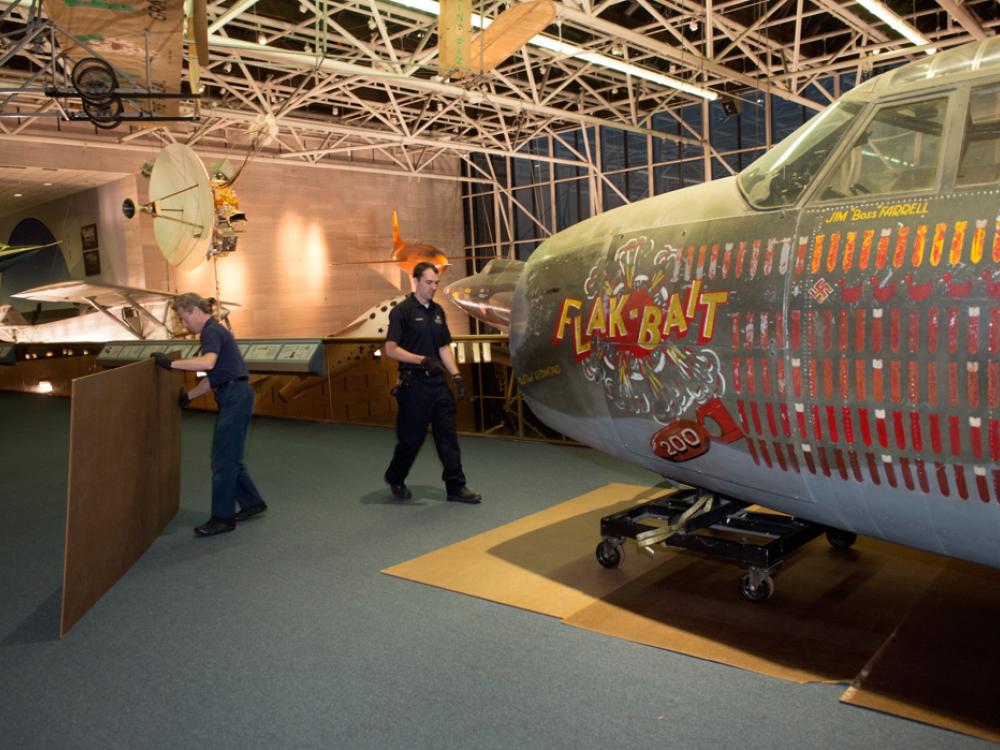 Moving the Martin B-26B Marauder <em>Flak-Bait</em>'s Forward Fuselage