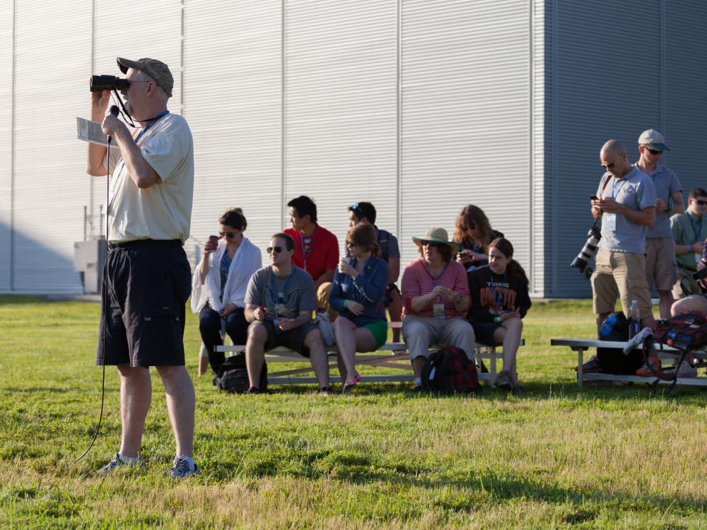 Watching Aircraft Arrive at Become a Pilot Day 2014