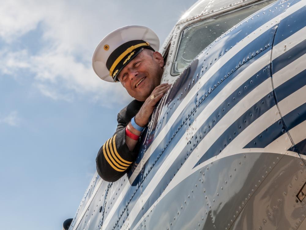 Douglas DC-3 Pilot at Become a Pilot Day 2014