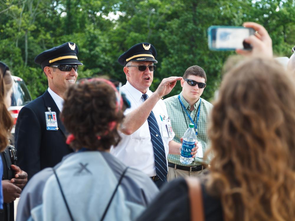 United Airlines Pilots at Become a Pilot Day 2014