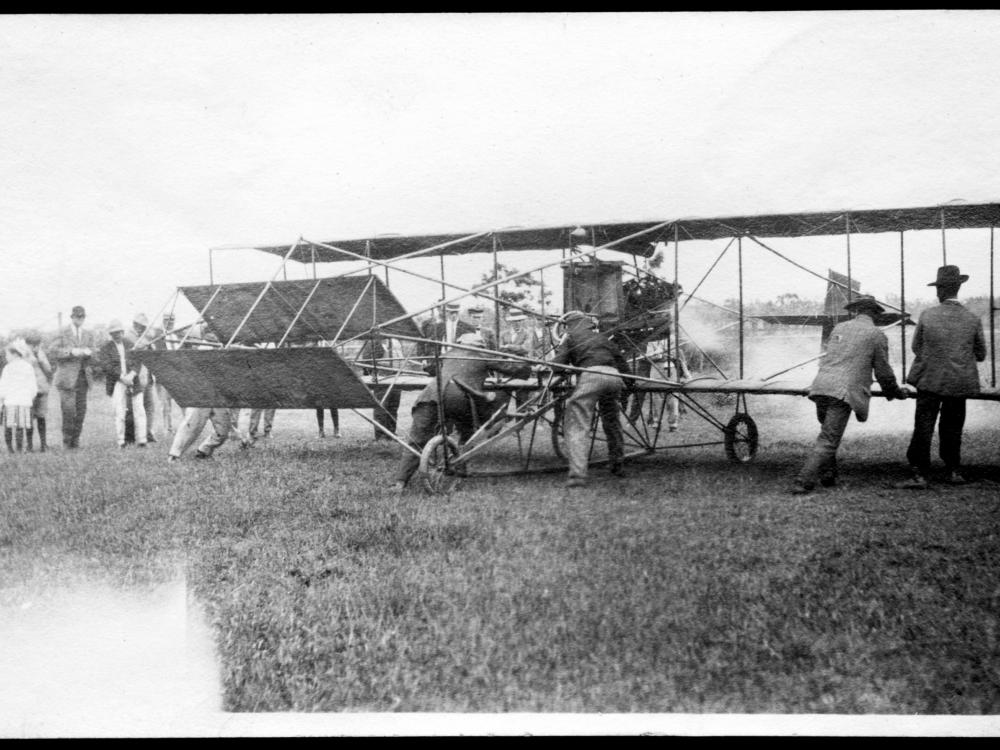 Clarence Walker Preparing for Flight