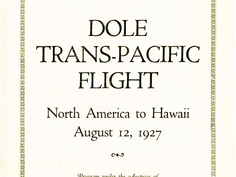 Dole Derby Program, Front