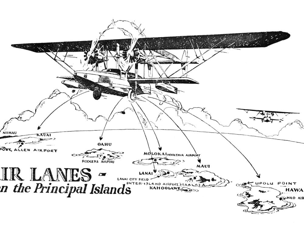 Inter-Island Airways Timetable 1929