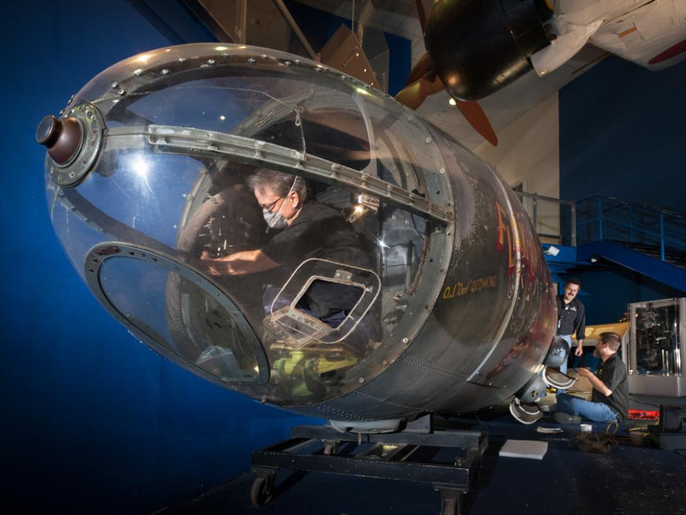 Moving the Martin B-26B Marauder <em>Flak-Bait</em>'s Forward Fuselage