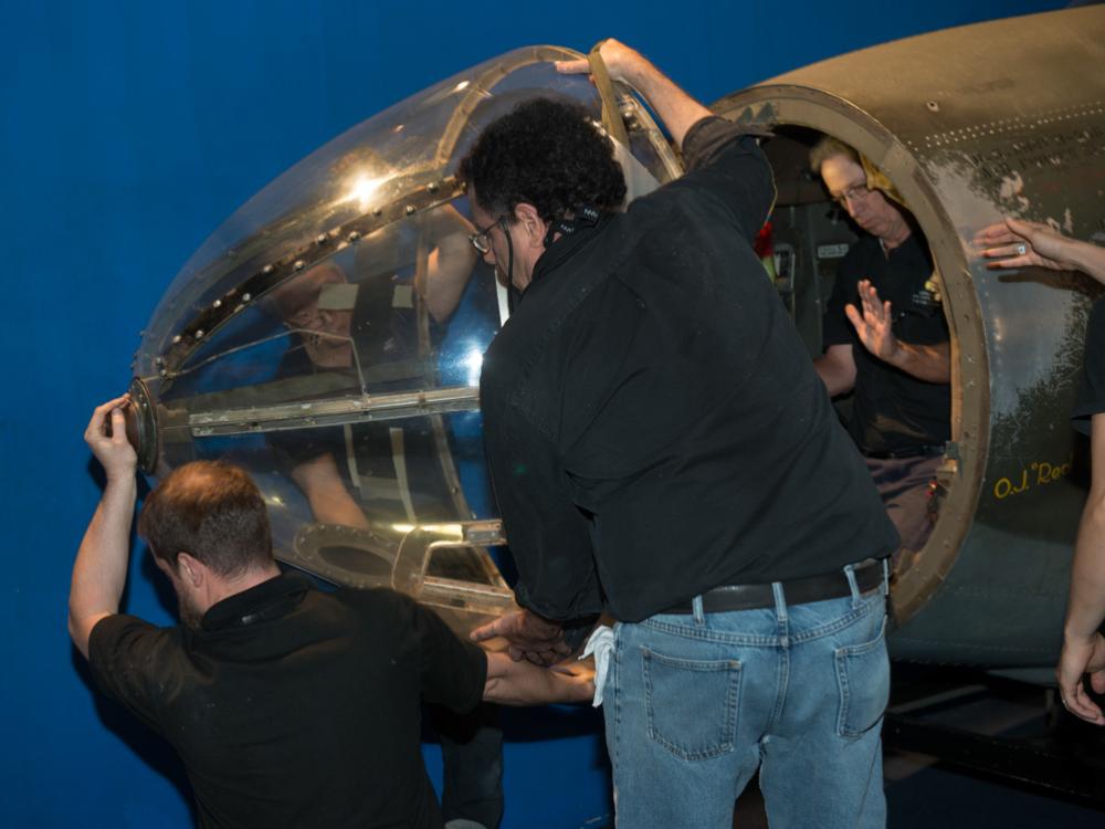 Moving the Martin B-26B Marauder <em>Flak-Bait</em>'s Forward Fuselage