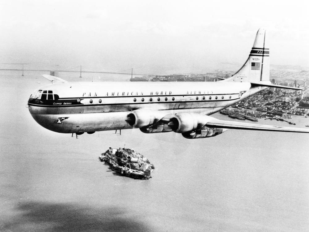 Pan Am Stratocruiser in Flight