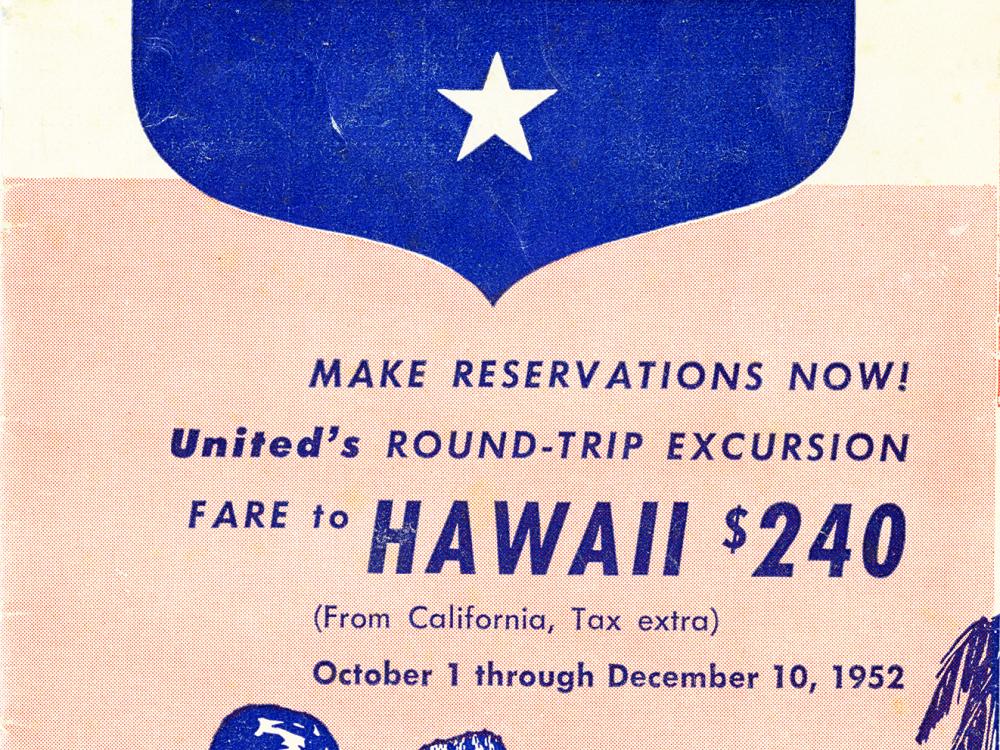 United Airlines Timetable 1952