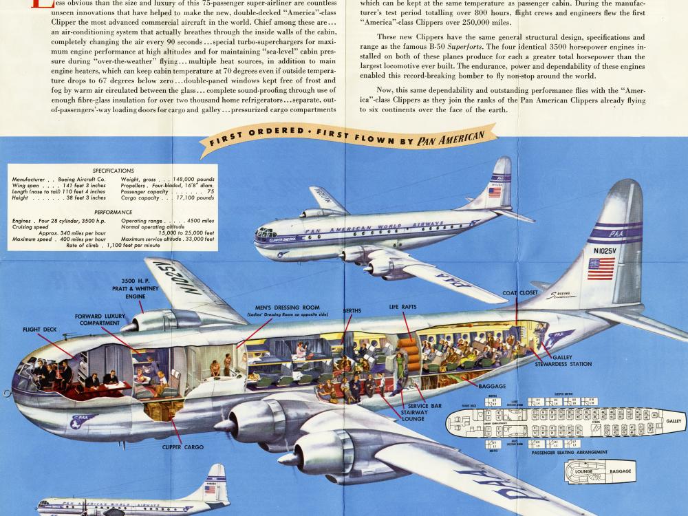 Boeing 377 Stratocruiser Cutaway Drawing