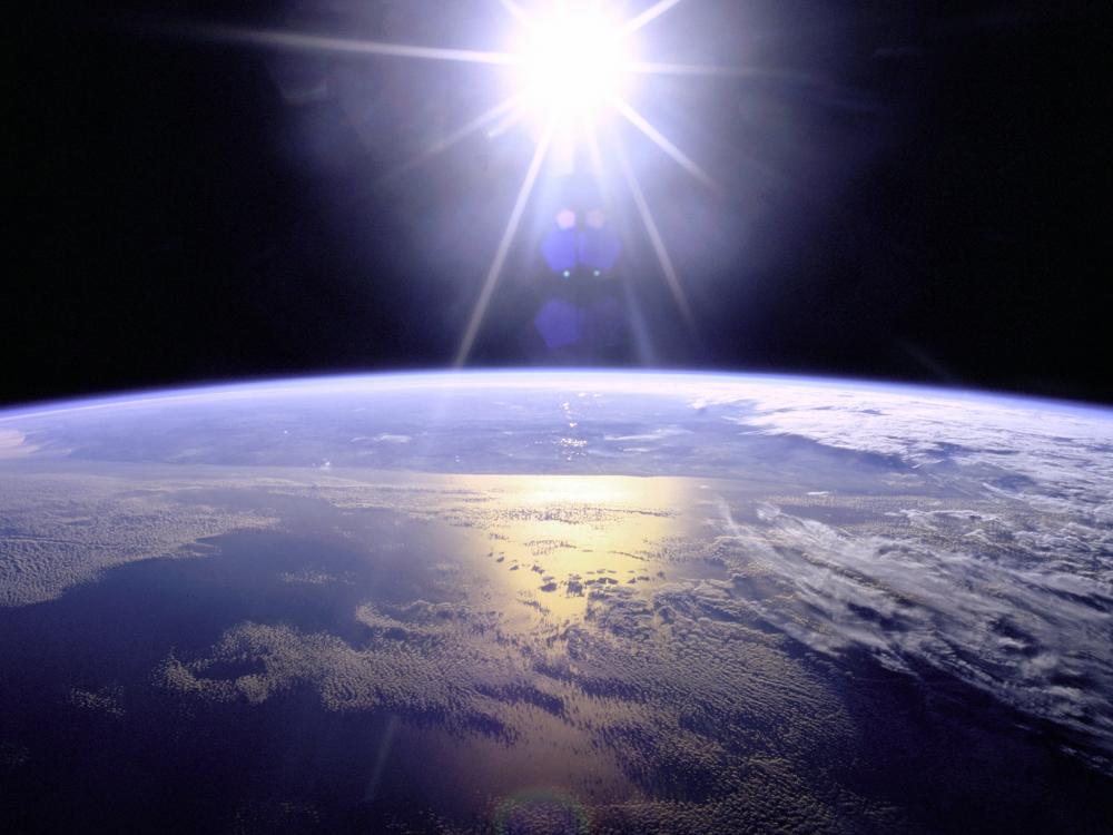 Sun Reflecting on Earth