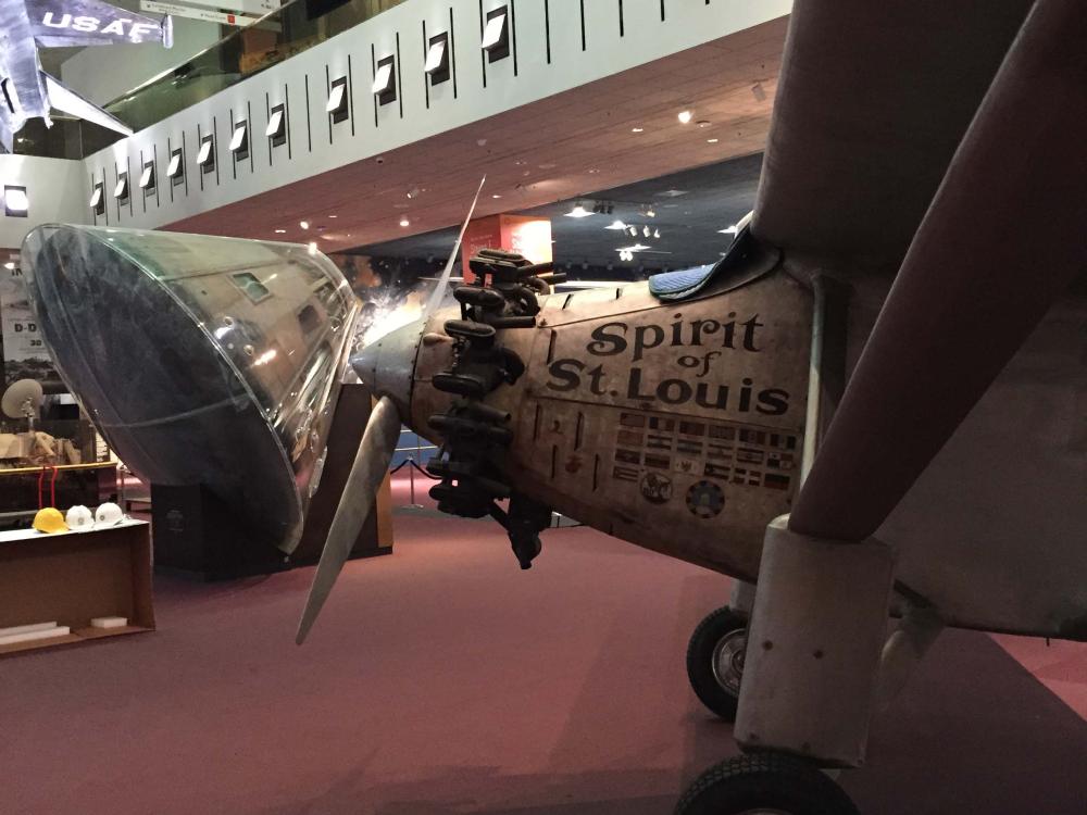 Spirit of St. Louis in the Boeing Milestones of Flight Hall