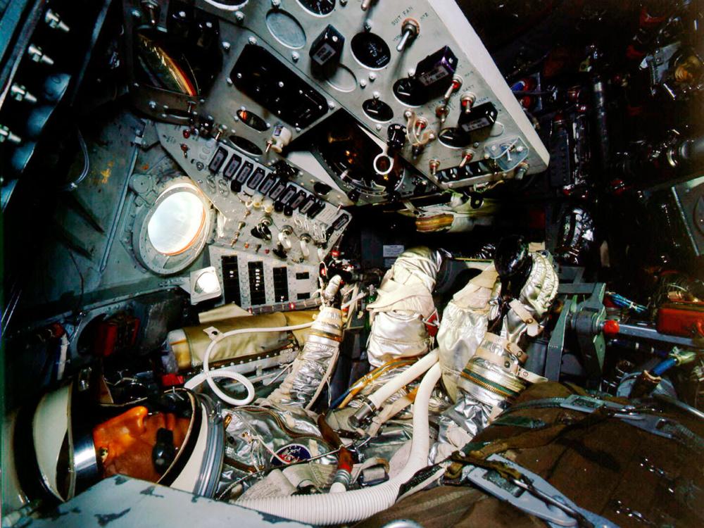 The interior of Shepard's Freedom 7 capsule.