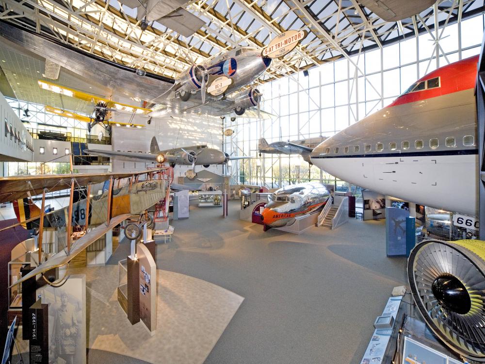 You can see the nose of one airplane with several other in the background in the America by Air gallery.