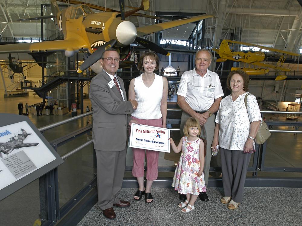 Steven F. Udvar-Hazy Center One Millionth Visitor