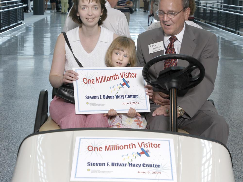 Steven F. Udvar-Hazy Center One Millionth Visitor