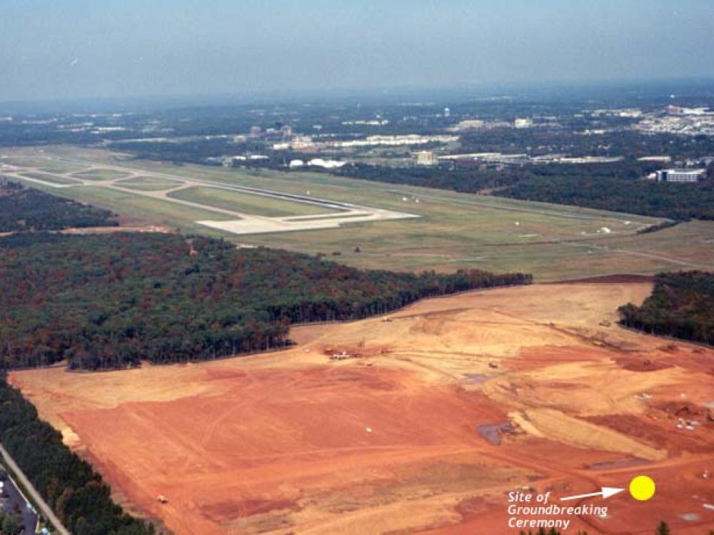 Aerial View of Future site of Udvar-Hazy Center