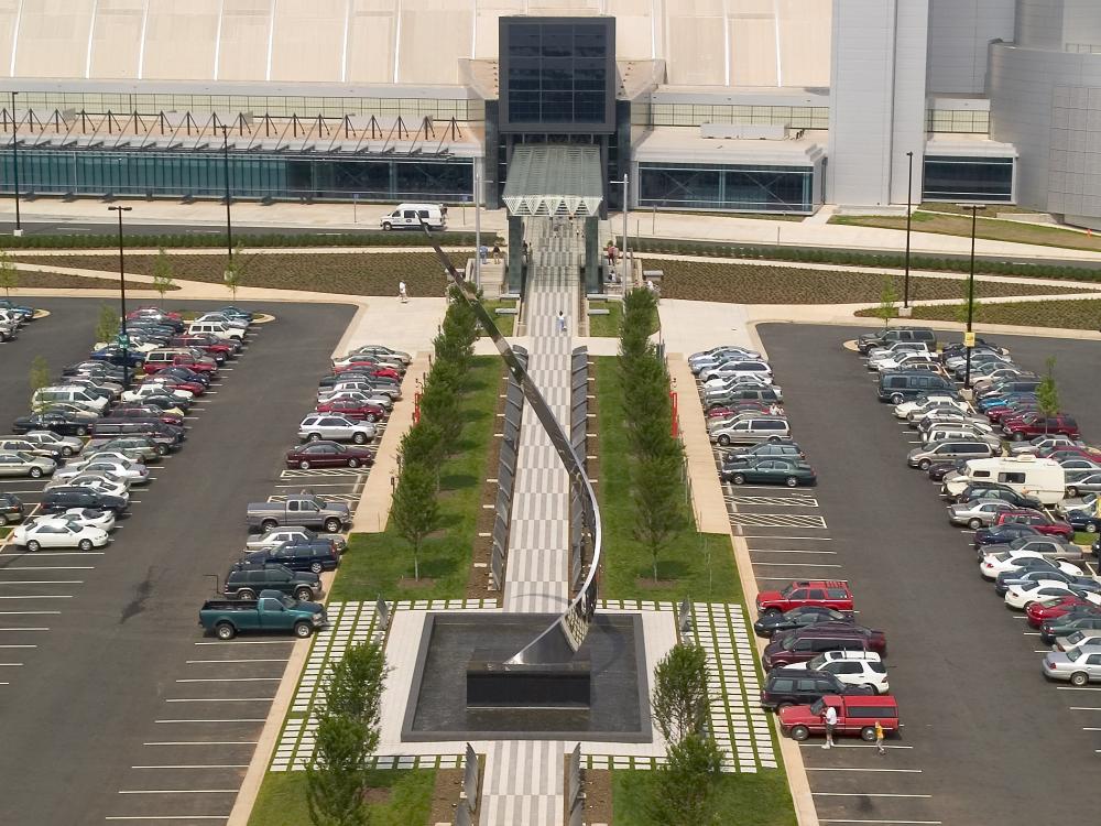 Aerial View of the Wall of Honor