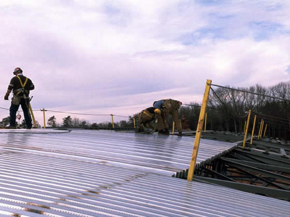 Outermost layer of Udvar-Hazy Center roof