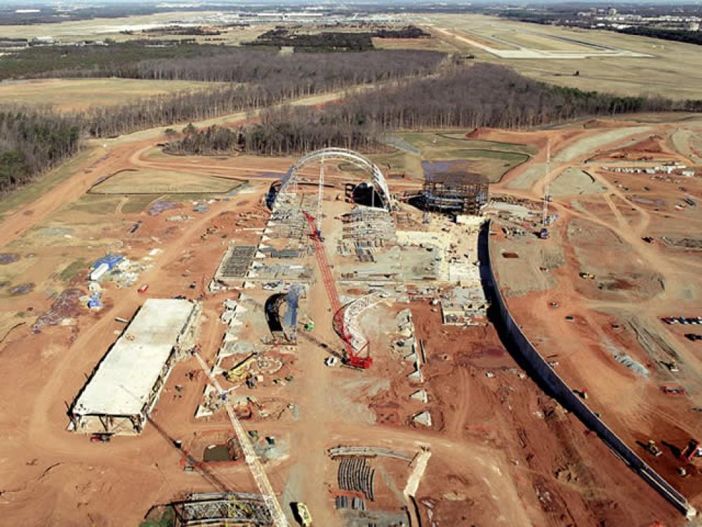 Udvar-Hazy Center Aerial View Looking N, Feb 02