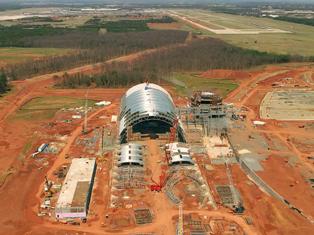 Udvar-Hazy Center Aerial View Looking N, Apr 02