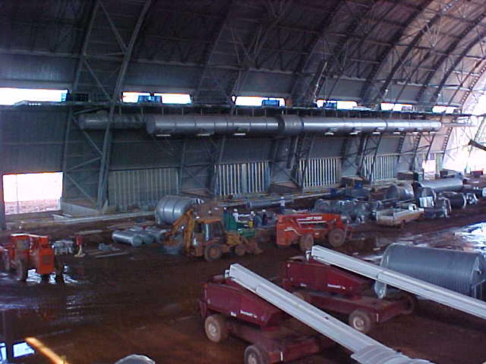 Ducting inside Udvar-Hazy Center Aviation Hangar