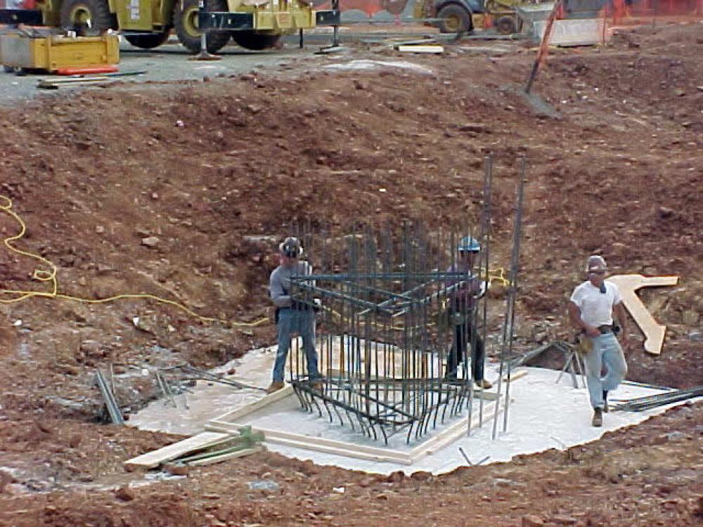 Rebar for Udvar-Hazy Center Space Hangar footings