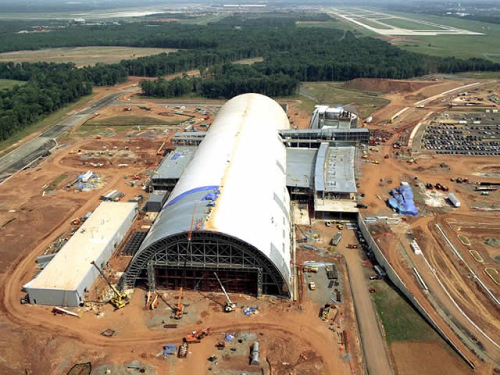 Udvar-Hazy Center Aerial View Looking N, Aug 02