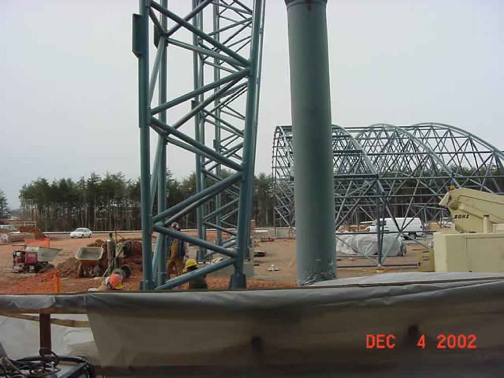 Steel arriving for the Udvar-Hazy Center Space Hangar