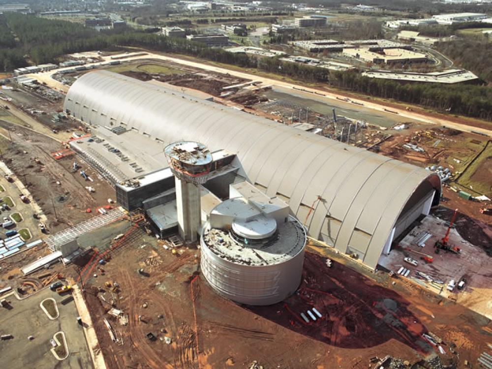 Udvar-Hazy Center Aerial View Looking SW, Jan 03