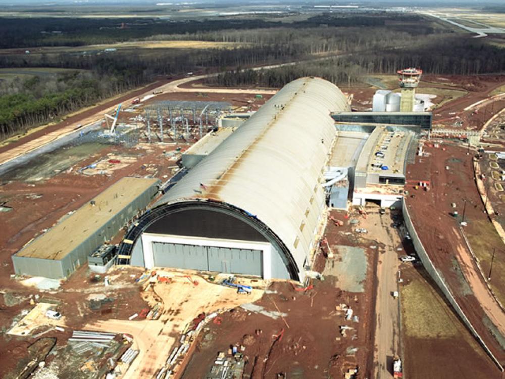 Udvar-Hazy Center Aerial View Looking N, Feb 03