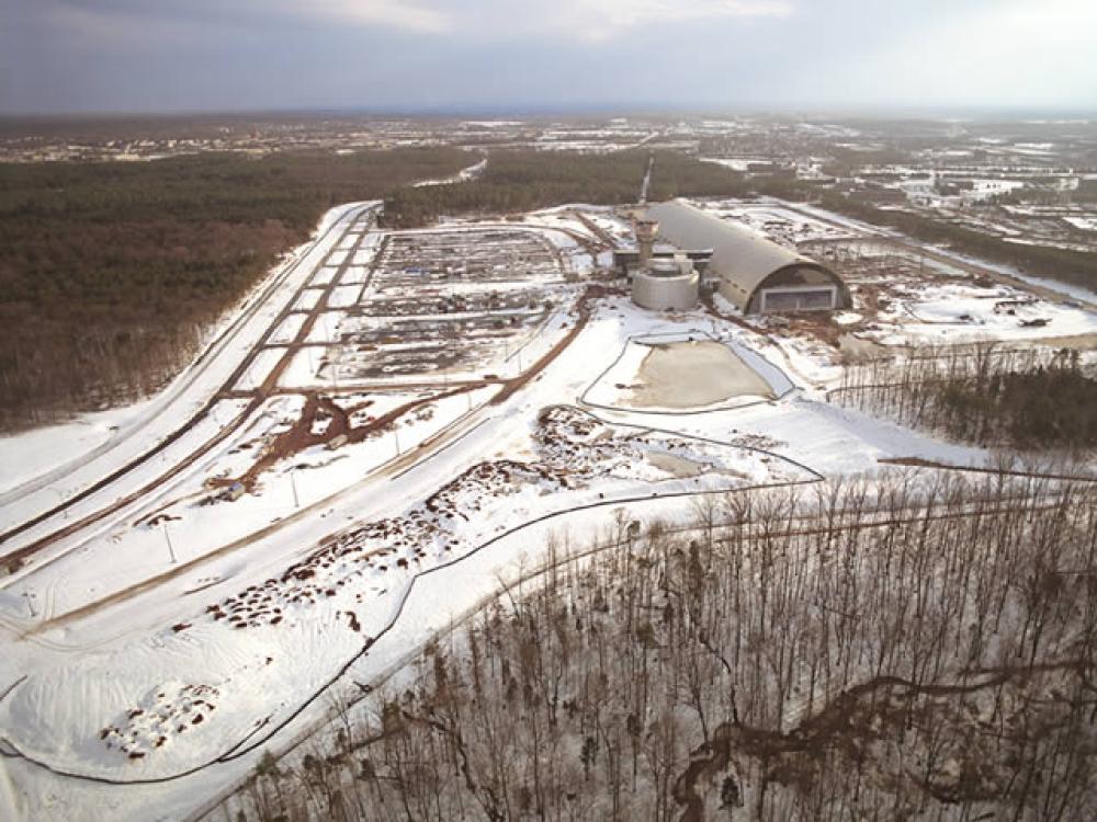 Udvar-Hazy Center Aerial View Looking S, Mar 03