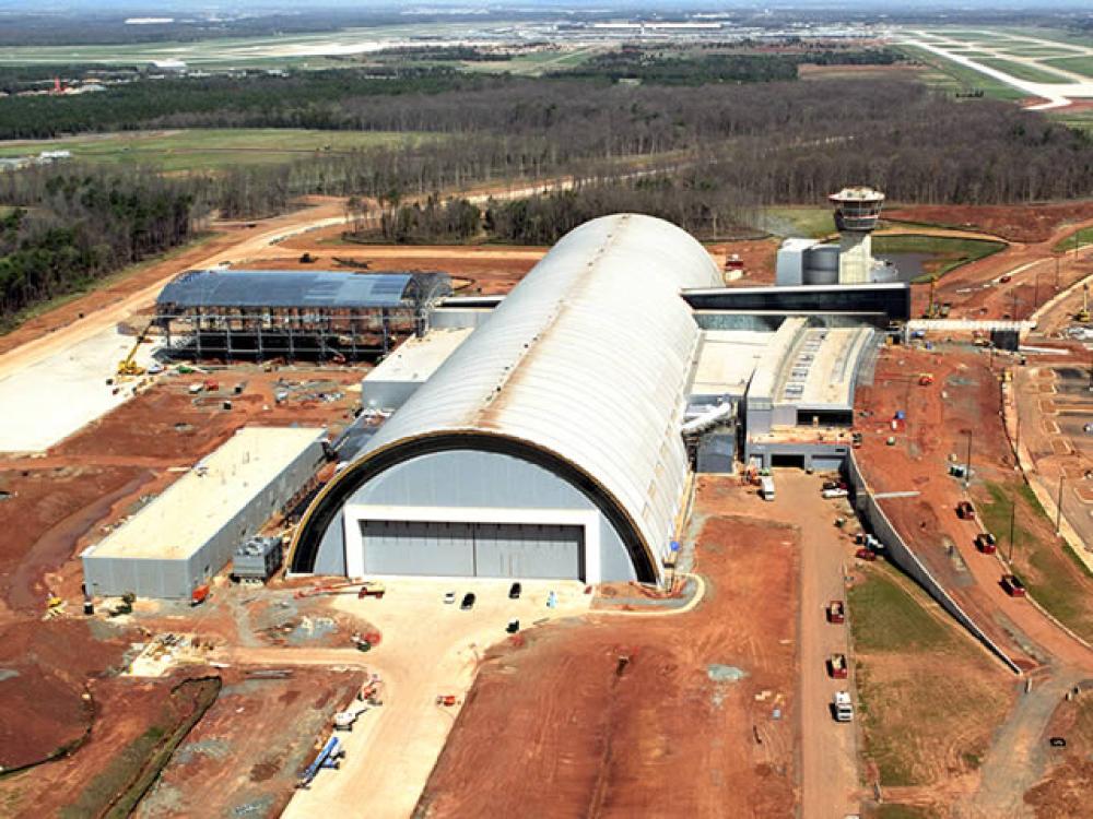 Udvar-Hazy Center Aerial View Looking N, Apr 03