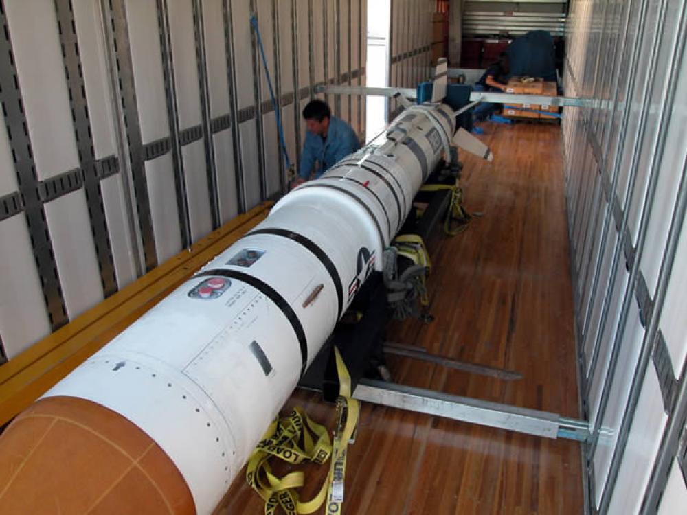 Anti-satellite missile display at Udvar-Hazy Center