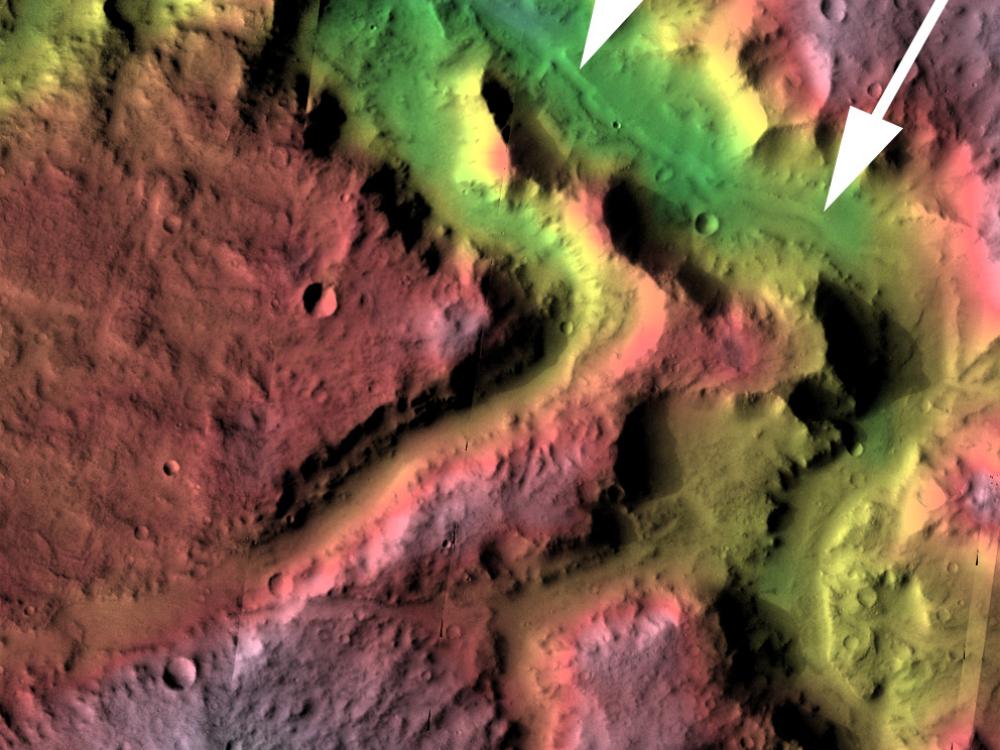 Licus Vallis valley network on Mars