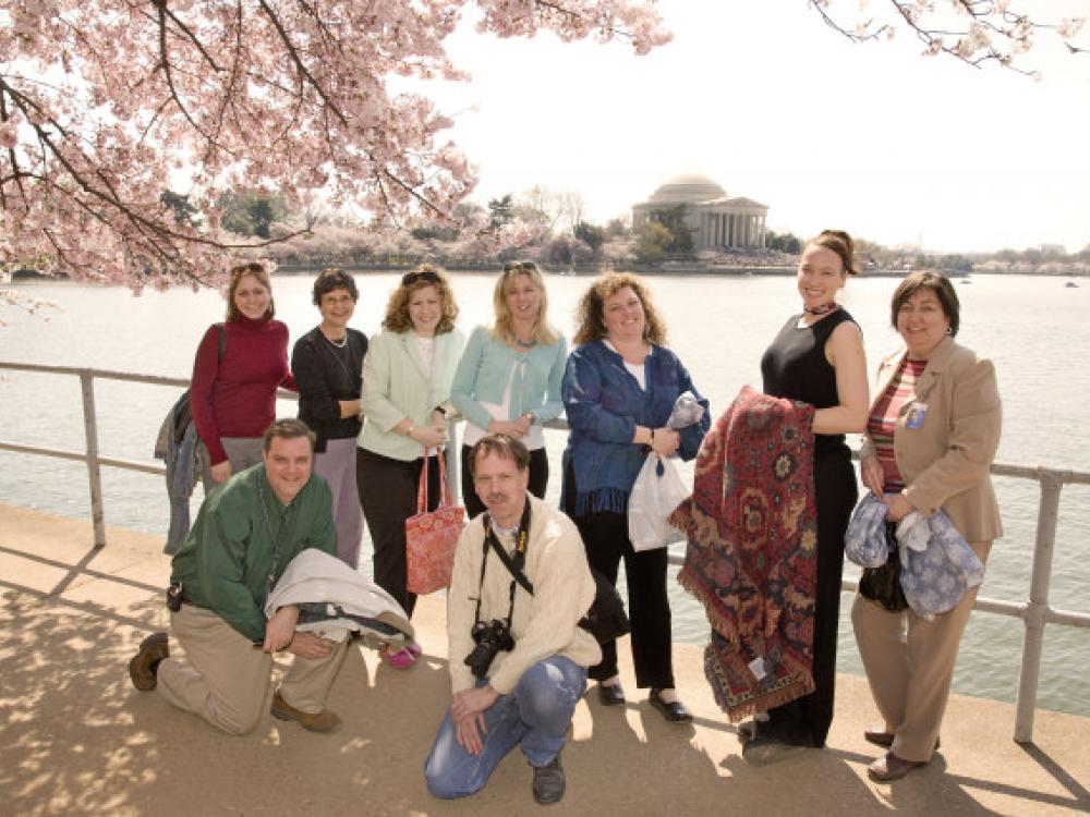 National Air and Space Museum Employees Enjoy the Cherry Blossoms